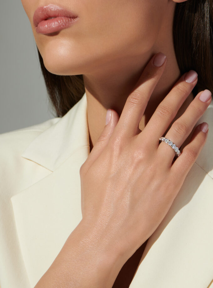 Кольцо дорожка с муассанитами 4 карата*