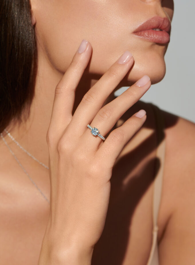 Кольцо c муассанитом 1,4 карата