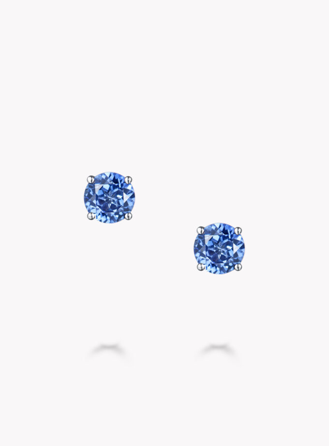 Серьги трансформеры с сапфирами и муассанитами