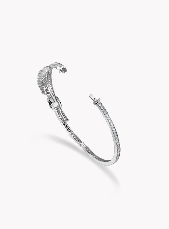 Браслет "Колос", белое золото, бриллианты, 3 карата