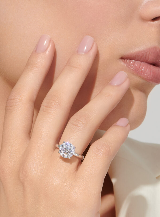 Кольцо с муассанитом 3,5 карата