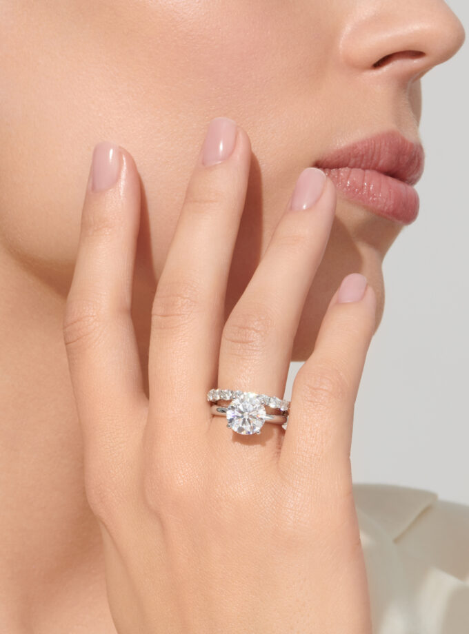 Кольцо с муассанитом 3,5 карата