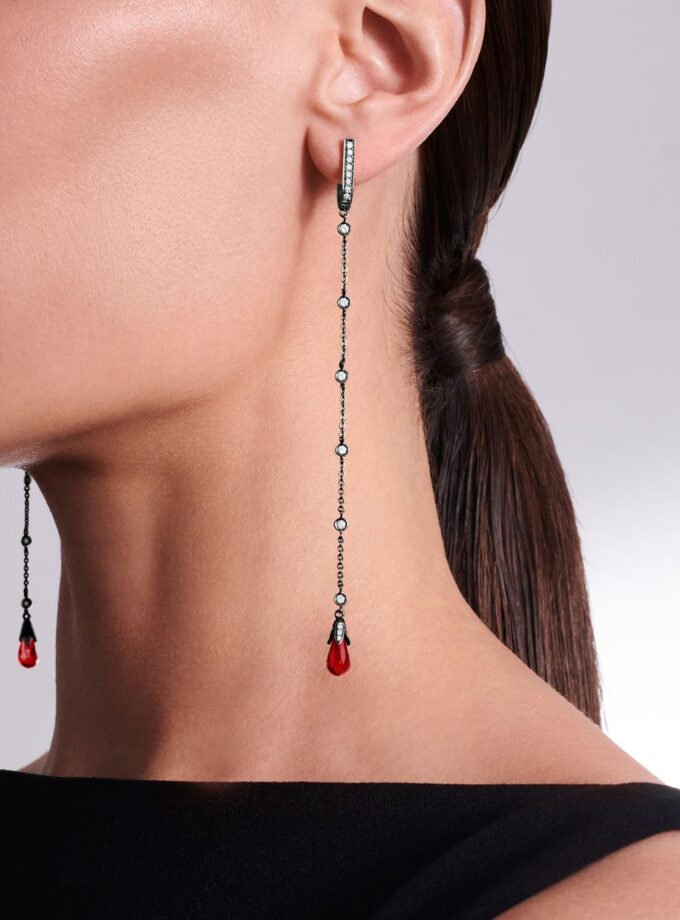 Серьги с рубинами