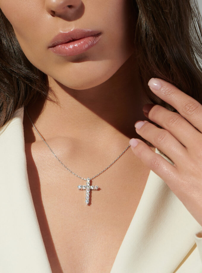 Колье Крест, 1,7 карат