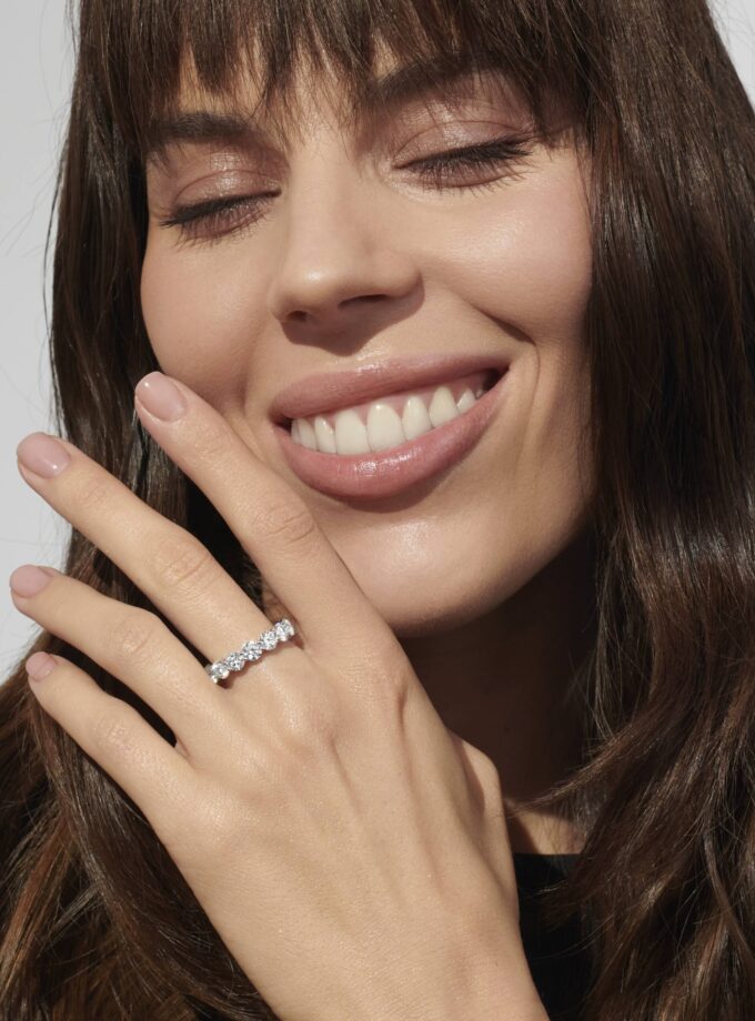 Кольцо дорожка с муассанитами 5 карат*