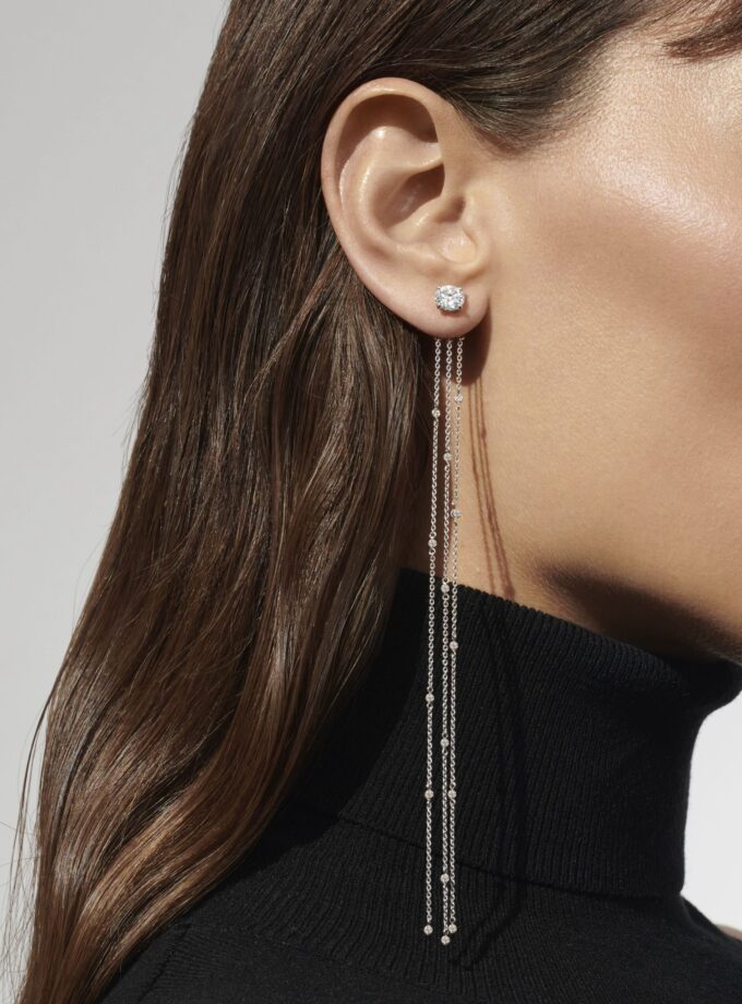 Длинные серьги-цепи трансформеры 2,45 карата