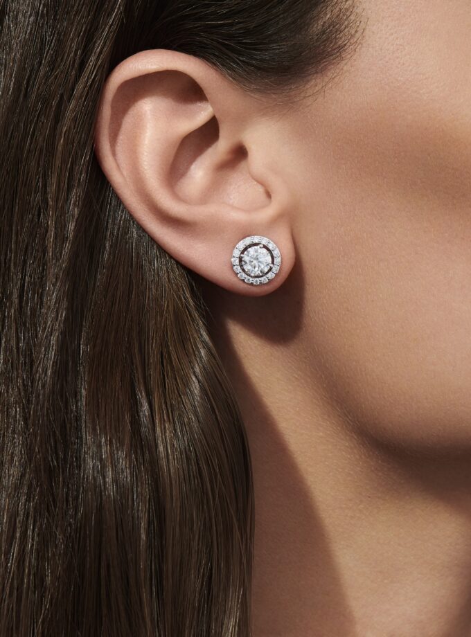 Золотые серьги трансформеры с муассанитами 2,36 карат*