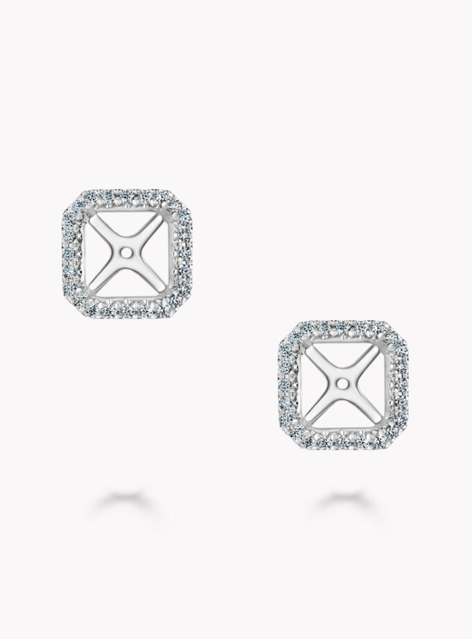 Пусеты трансформеры с желтыми муассанитами Fancy Yellow 7,18 карата