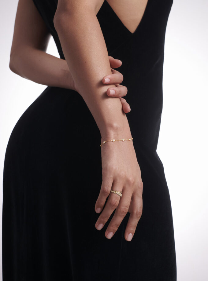 Кольцо колос желтое золото с бриллиантами 0,6 карат