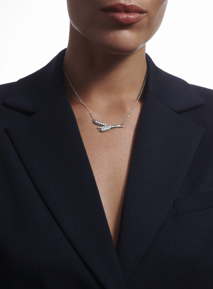 Колье колос серебро