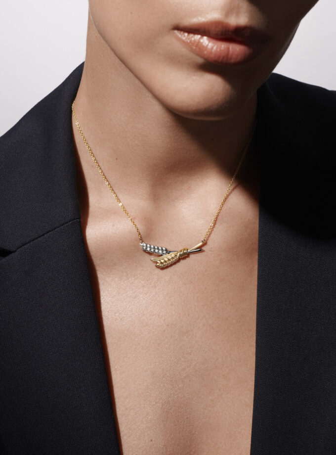 Колье колос золото