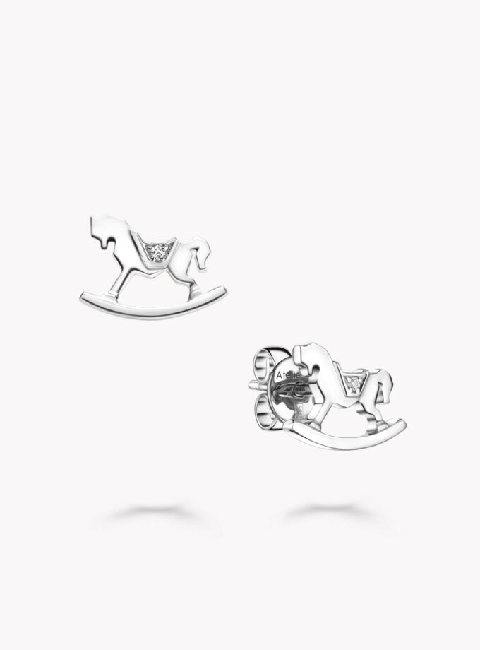 Серьги пусеты с бриллиантами