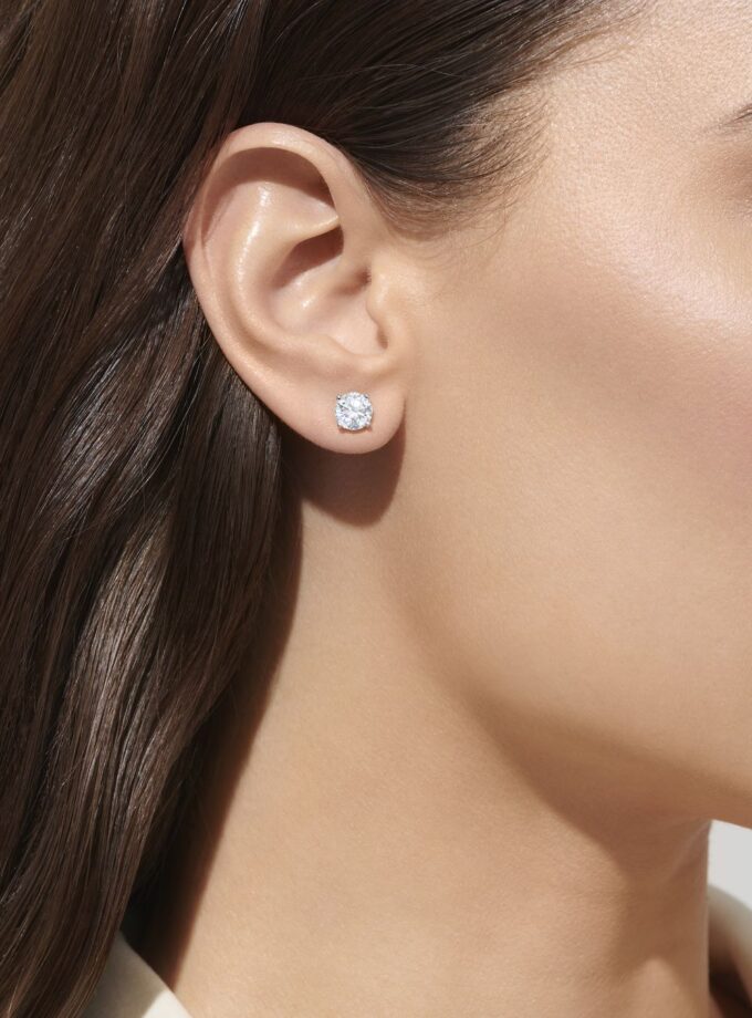 Пусеты с муассанитами 2 карата*